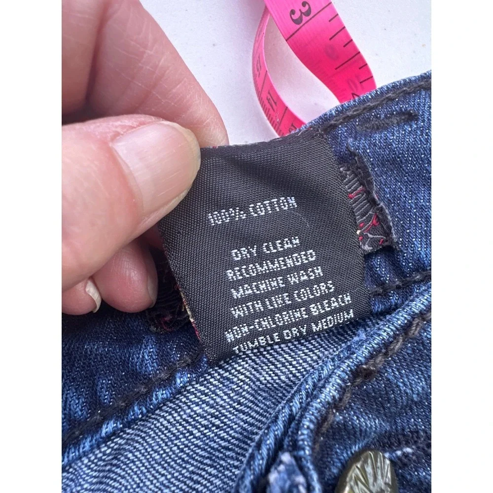 Blac Label Authentic Mens Jeans 40 Dark Wash‎ Distressed Snakeskin Trim Straight